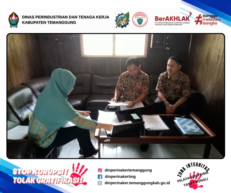 Kunjungan Tim Pendamping Arsip dari Dinas Perpustakaan dan Kearsipan Kabupaten Temanggung
