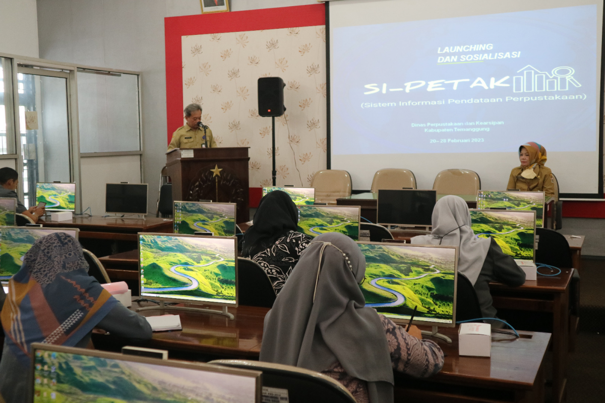 DINPUSIP KAB. TEMANGGUNG BEKERJA SAMA DENGAN DINKOMINFO KAB. TEMANGGUNG LUNCURKAN APLIKASI SI-PETAK (SISTEM INFORMASI PENDATAAN PERPUSTAKAAN)