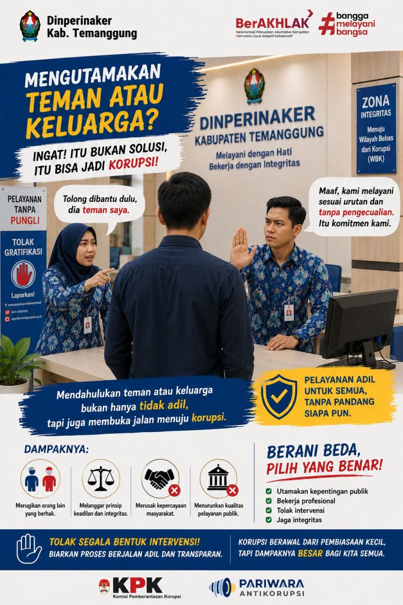 PELAYANAN PUBLIK YANG BERKUALITAS LAHIR DARI KESETARAAN DAN INTEGRITAS