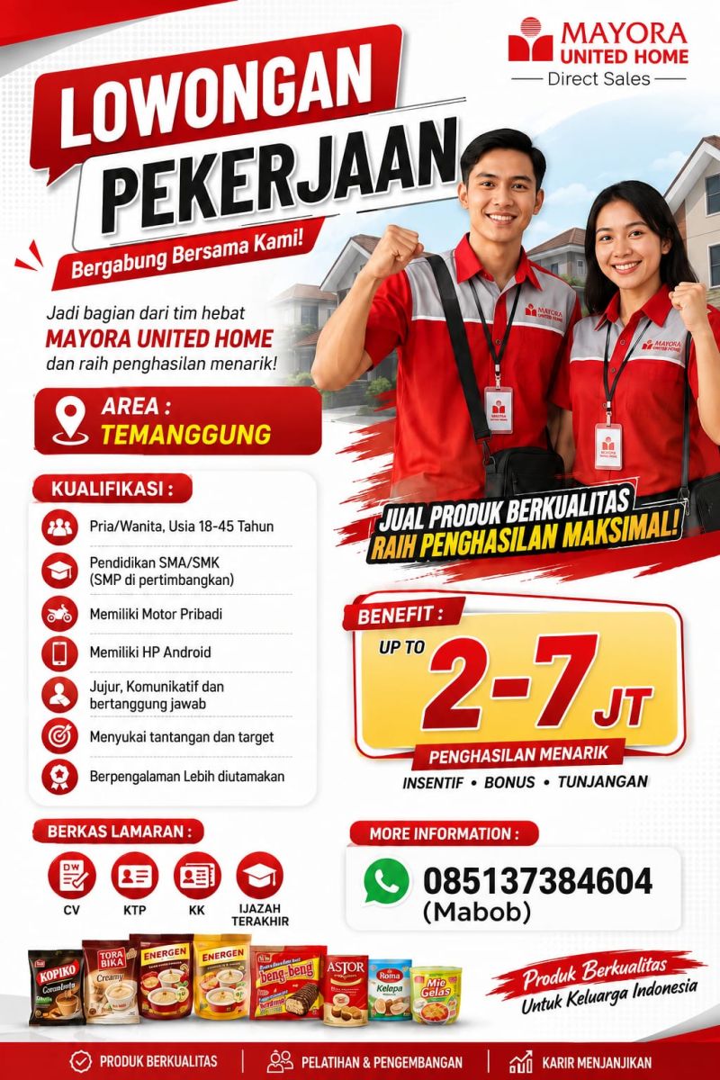 LOWONGAN PEKERJAAN MAYORA
