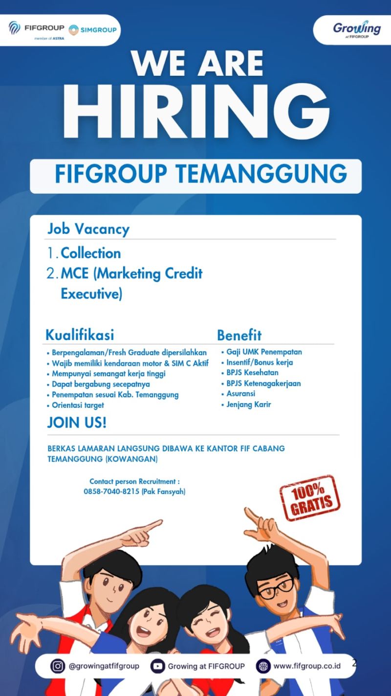 LOWONGAN FIF TEMANGGUNG
