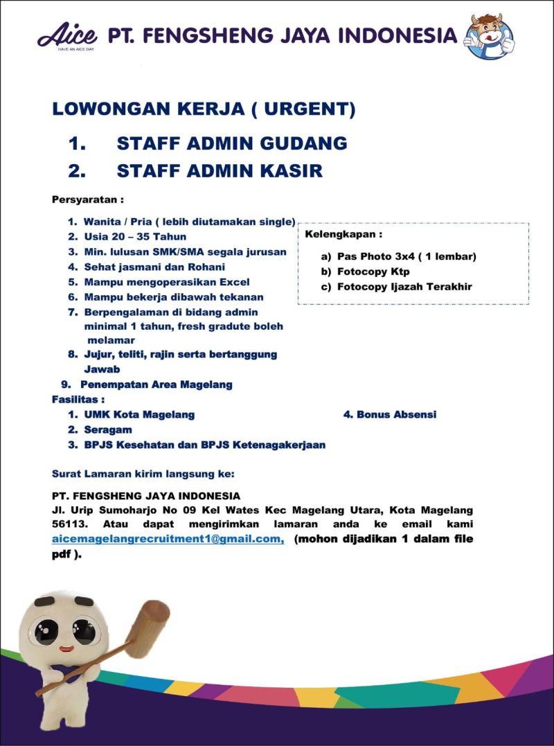 LOWONGAN KERJA AICE